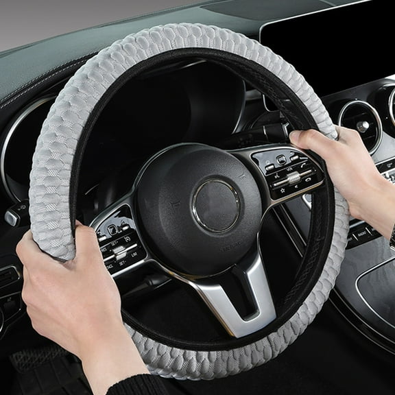 KCGYNP Steering Wheel Cover Silicone Non Slip Grip,Universal Fit 14-16 Inch Diameter Thin Sport Handle