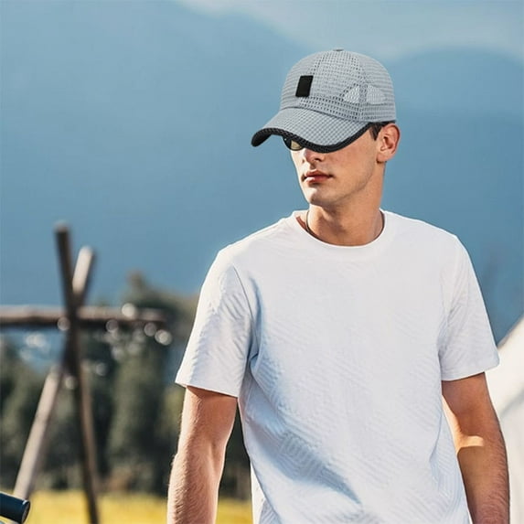 KCGYNP Sun Hat UV Protection,Breathable Mesh Baseball Cap Adjustable,14.57x4.33in,Lightweight Sport Outdoor