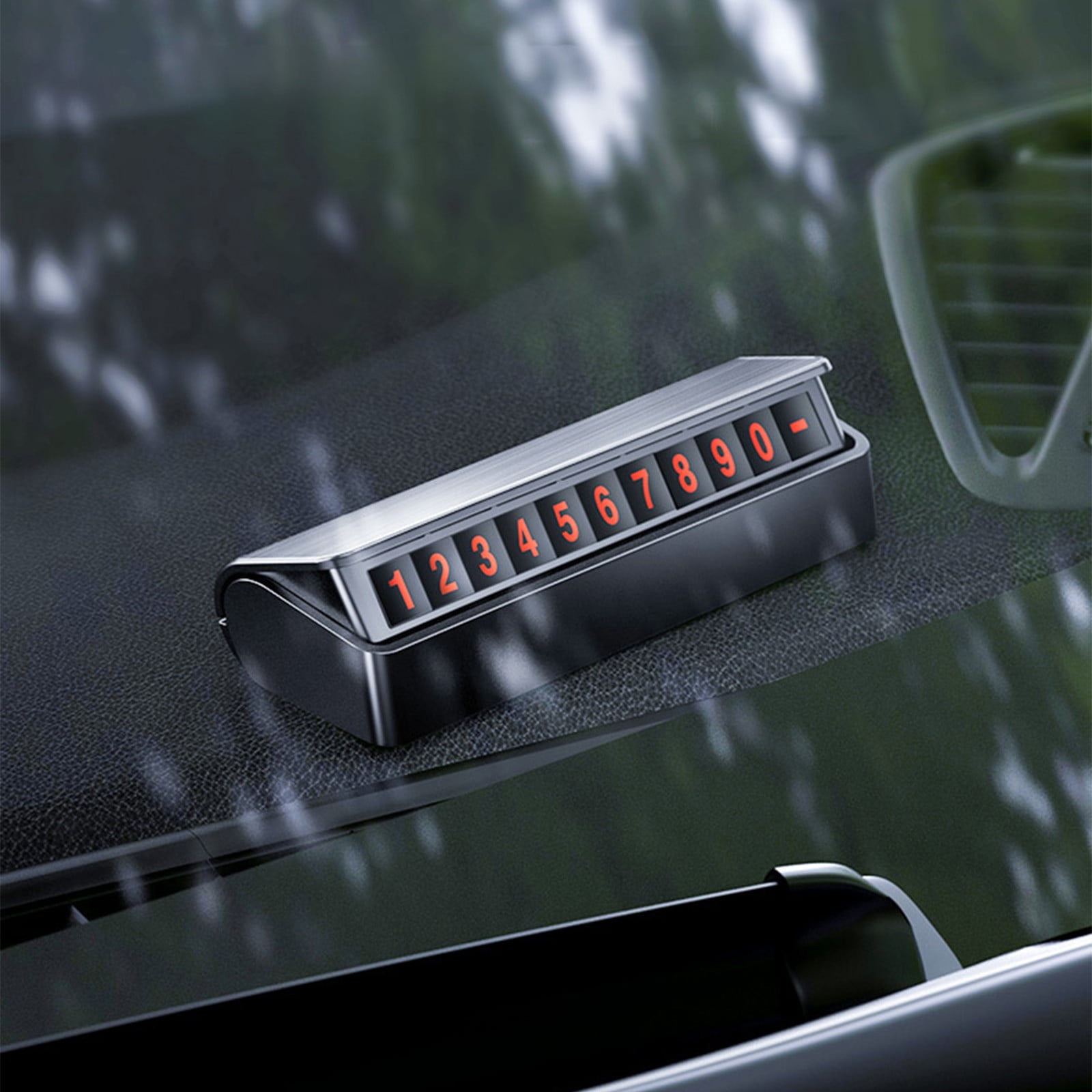 KCGYNP Temporary Parking Number PlateHidden Button Car Number