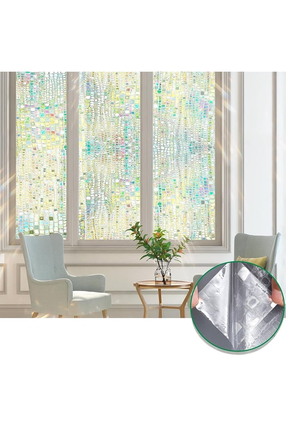 Window Privacy Film Static Sticker 18x79 inch,Heat Insulation Removable,Office Home Decor