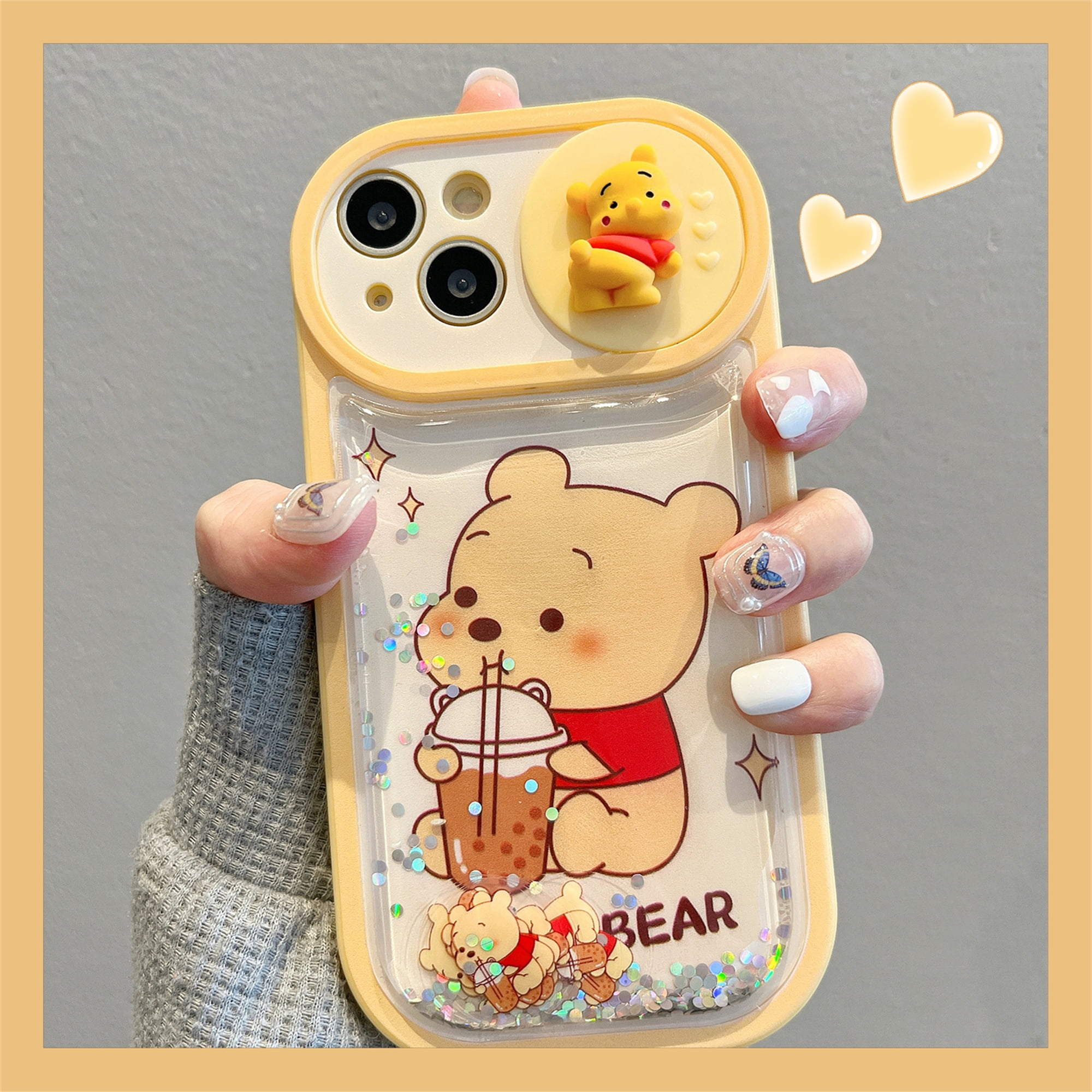 KCKTHDN Winnie The Pooh Phone Case for iPhone 14 Pro Max,Cute