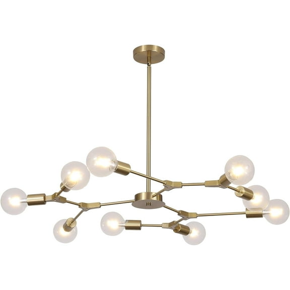 KCO Lighting 9 Lights Modern Sputnik Chandelier Brushed Hanging Pendant Lighting