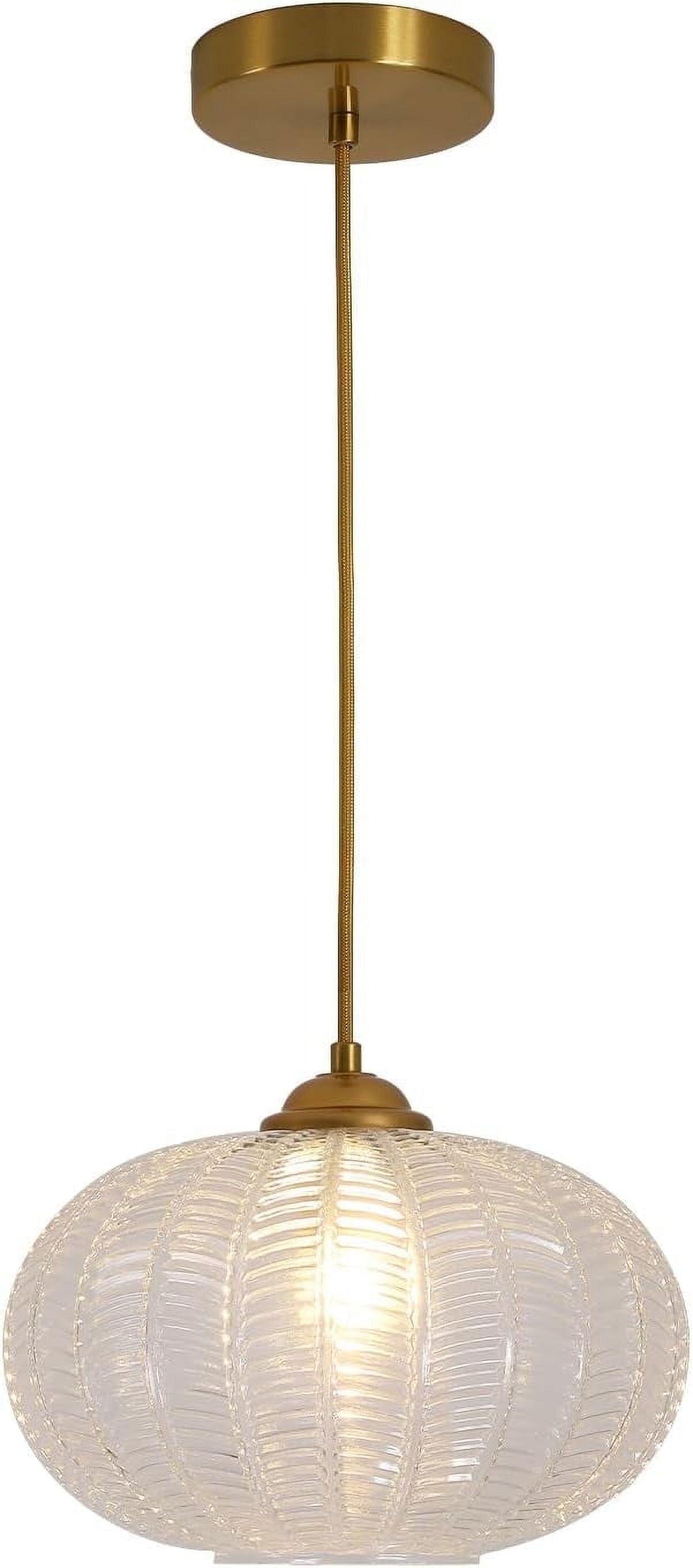 Kco Lighting Modern Ribbed Glass Pend...