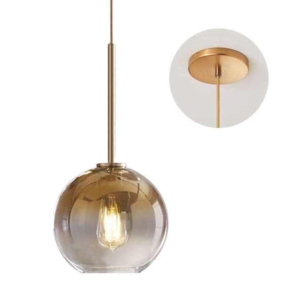 KCO Lighting Glass Globe Hanging Light Fixture Modern Gold Pendant Lights Kitchen Island