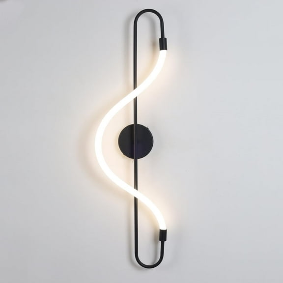KCO Lighting LED Wall Lighting Indoor Black Linear Wall Sconce Light Mid Century Hardwire Wall Sconce Farmhouse Long Wall Light