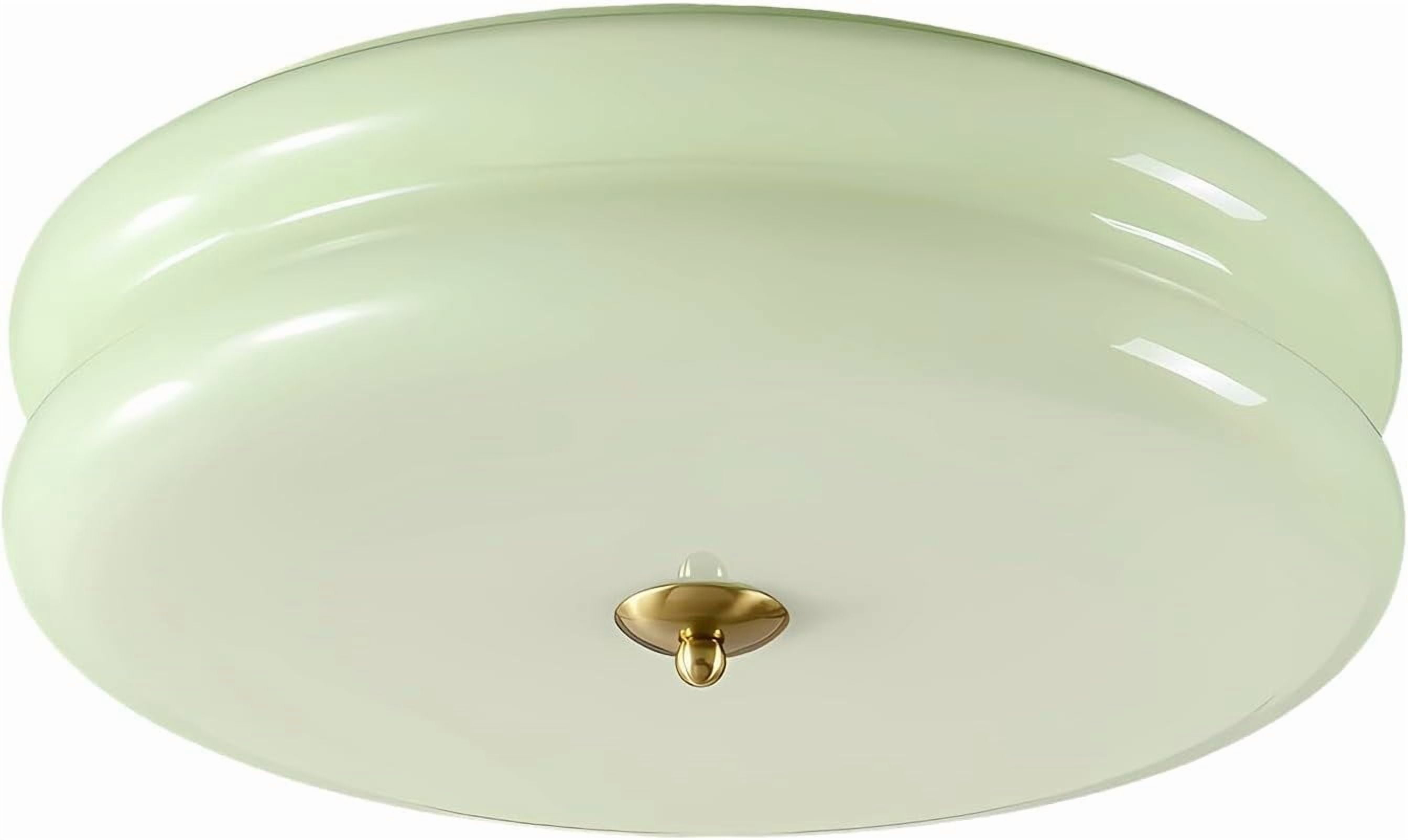 KCO Lighting Mid Century Modern LED Ceiling Lights Mint Green Glass Ceiling Lamp Large Hallway Light
