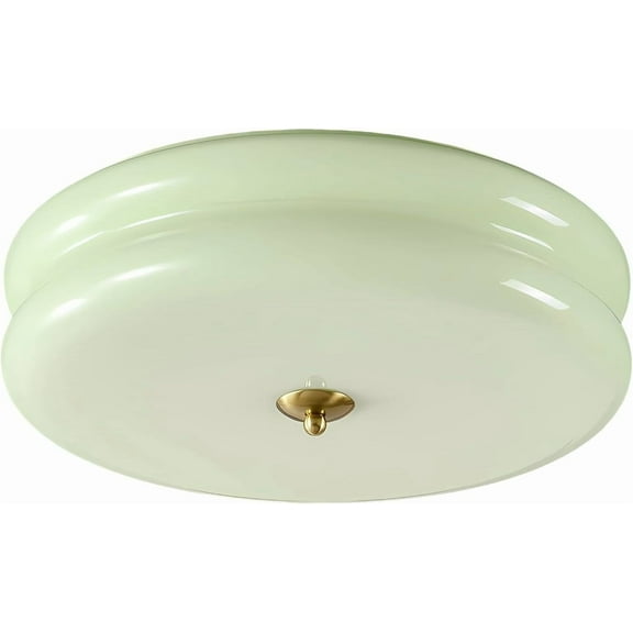 KCO Lighting Mid Century Modern LED Ceiling Lights Mint Green Glass Ceiling Lamp Large Hallway Light
