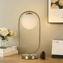 KCO Lighting Milk Glass Desk Light Modern Gold Table Lamp for Living Room Bedroom