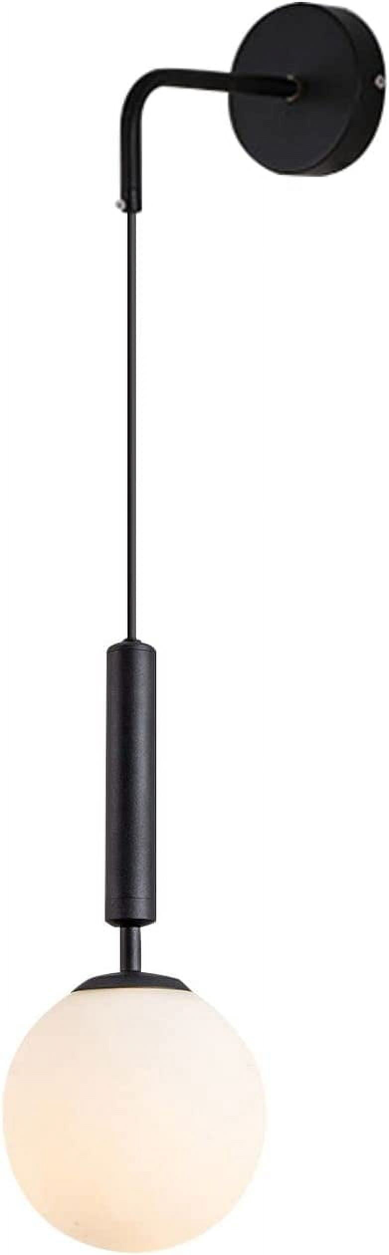 Modern Black LED Vanity Light, 7-Light Bathroom Wall Sconce - Slim Iron Construction, Energy-216186