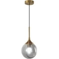 thumbnail image 1 of KCO Lighting Modern Smoke Gray Pendant Light Vintage Globe Hanging Lamp for Bedroom, 1 of 9