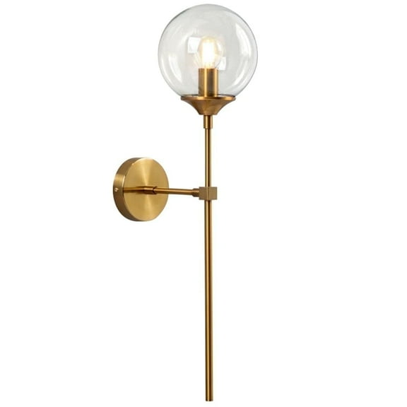 KCO Lighting Clear Bubble Glass Wall Light Modern Globe Round Sconces Wall Sconce