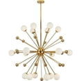 thumbnail image 1 of KCO Lighting Modern Gold Globe Sputnik Chandelier, 18-Light Contemporary Milk Glass Ball Round Pendant Light, 1 of 8