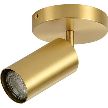 KCO Lighting Modern LED Tracking Lighting Brushed Gold Flush Mount Ceiling Spotlight Fixtures