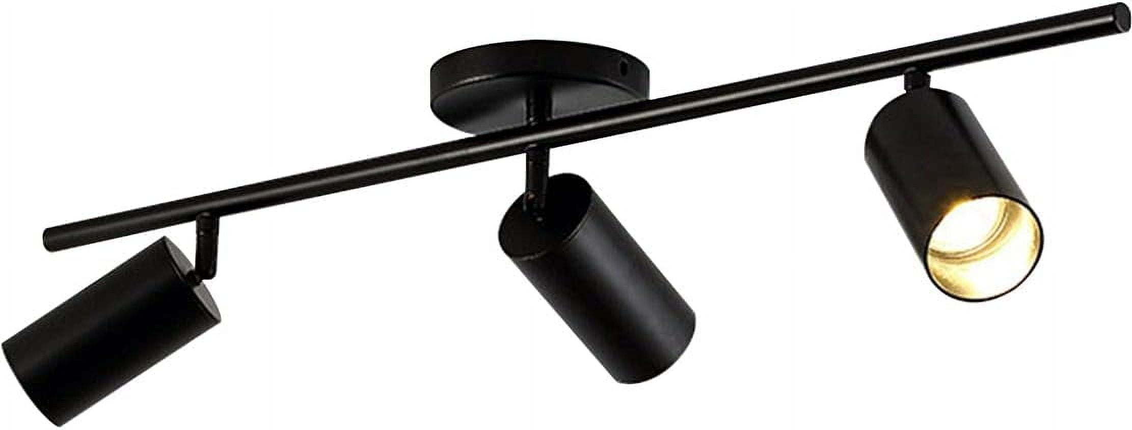 KCO Lighting Modern Matte Black Track Lighting 3-Lights Kitchen Track Lighting Fixtures