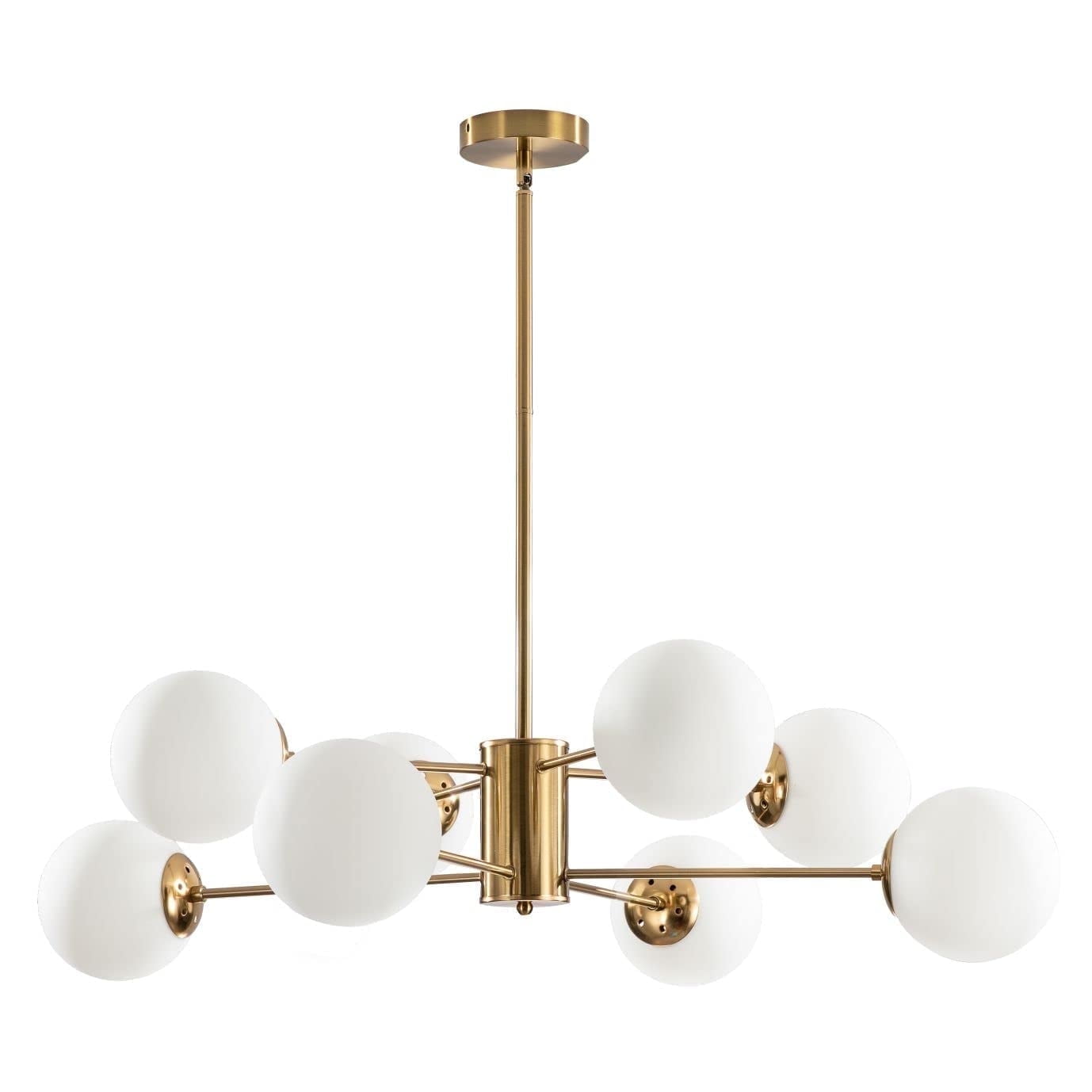 KCO Lighting 8-Light Glass Sputnik Chandelier Modern Gold Chandeliers