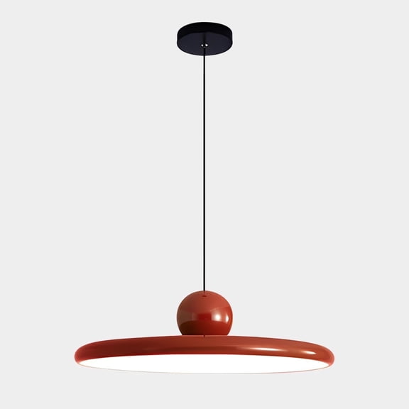 KCO Lighting Red Pendant Lights, Kitchen Island Modern LED Ceiling Light, Large Round Hanging Lamp