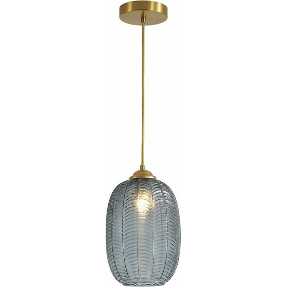 KCO Lighting Smoke Glass Globe Pendant Light Nordic Blown Glass Hanging Lamp Single Ceiling Light Fixture