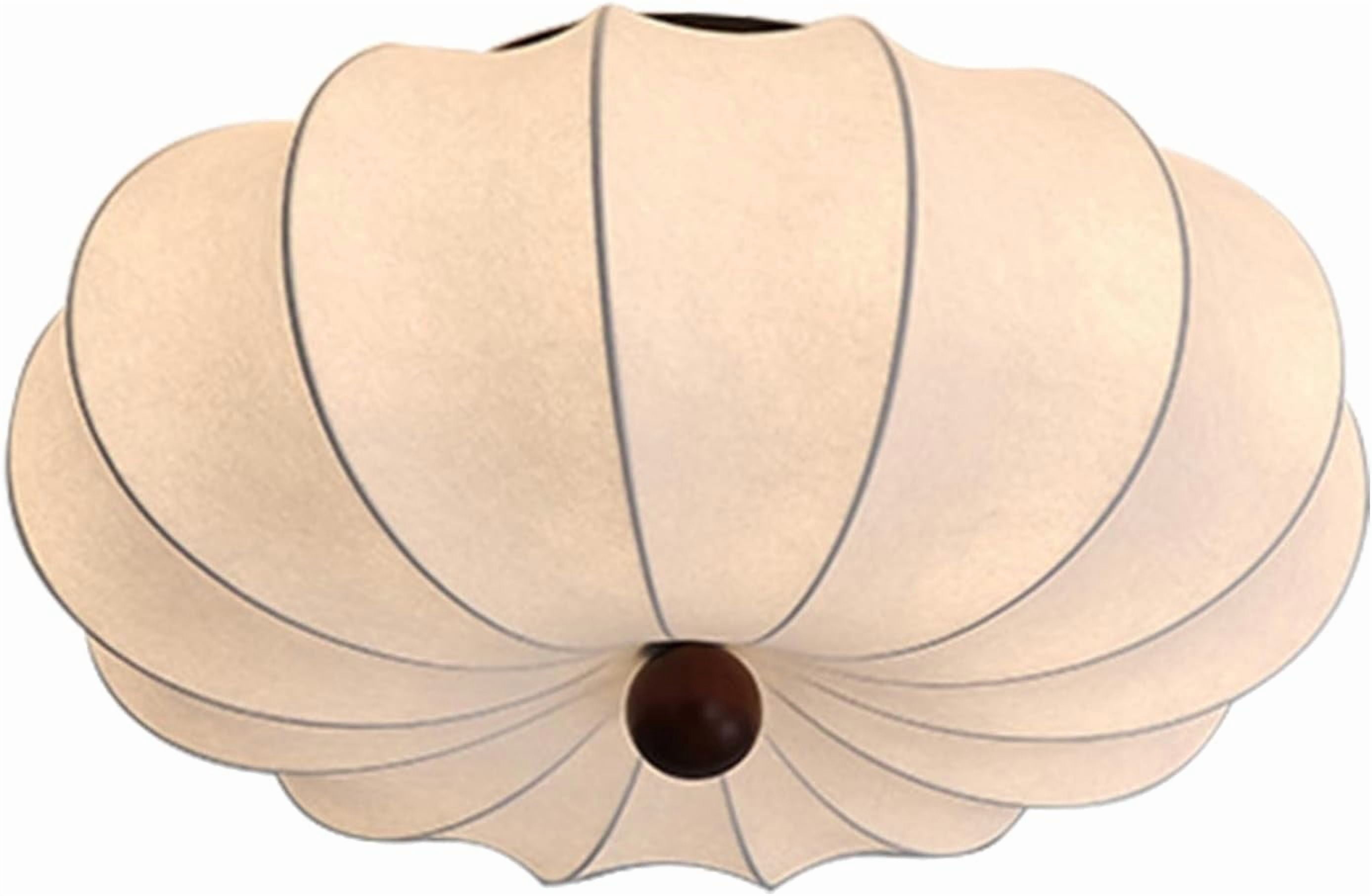 KCO Lighting White Fabric Flush Mount Ceiling Light Large Drum Light Fixtures for Entryway
