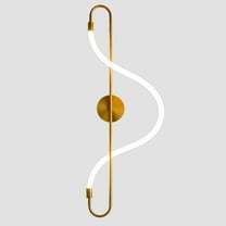 KCO Modern LED Wall Lights Unique Indoor Sconces Brushed Gold Bathroom Lamp Mid Century Long Hallway Sconce