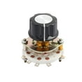 thumbnail image 1 of KCX 2 Pole 4 Position 6mm Dia Shaft Band Channel Rotary Switch Selector w Cap, 1 of 5