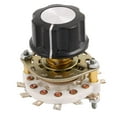 thumbnail image 1 of KCX 2 Pole 5 Position 12 Terminal Band Channel Rotary Switch Selector Round Cap, 1 of 5