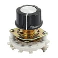 thumbnail image 1 of KCZ 2 Pole 4 Position 6mm Dia Shaft Band Channel Rotary Switch Selector w Cap, 1 of 4