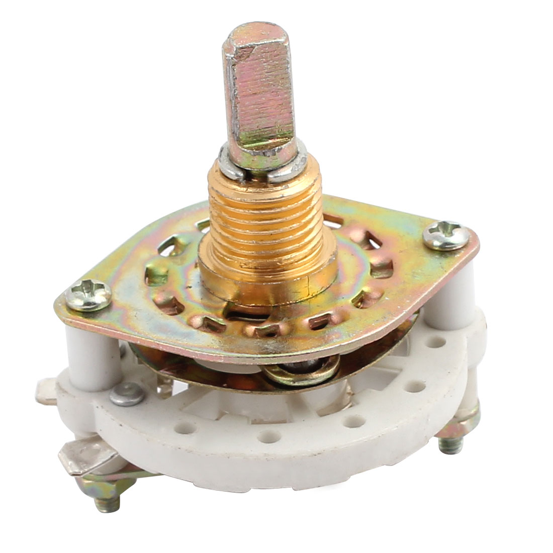 KCZ1*6 1 Pole 6 Position 6mm Dia Shaft 7 Terminal Band Channael Rotary ...