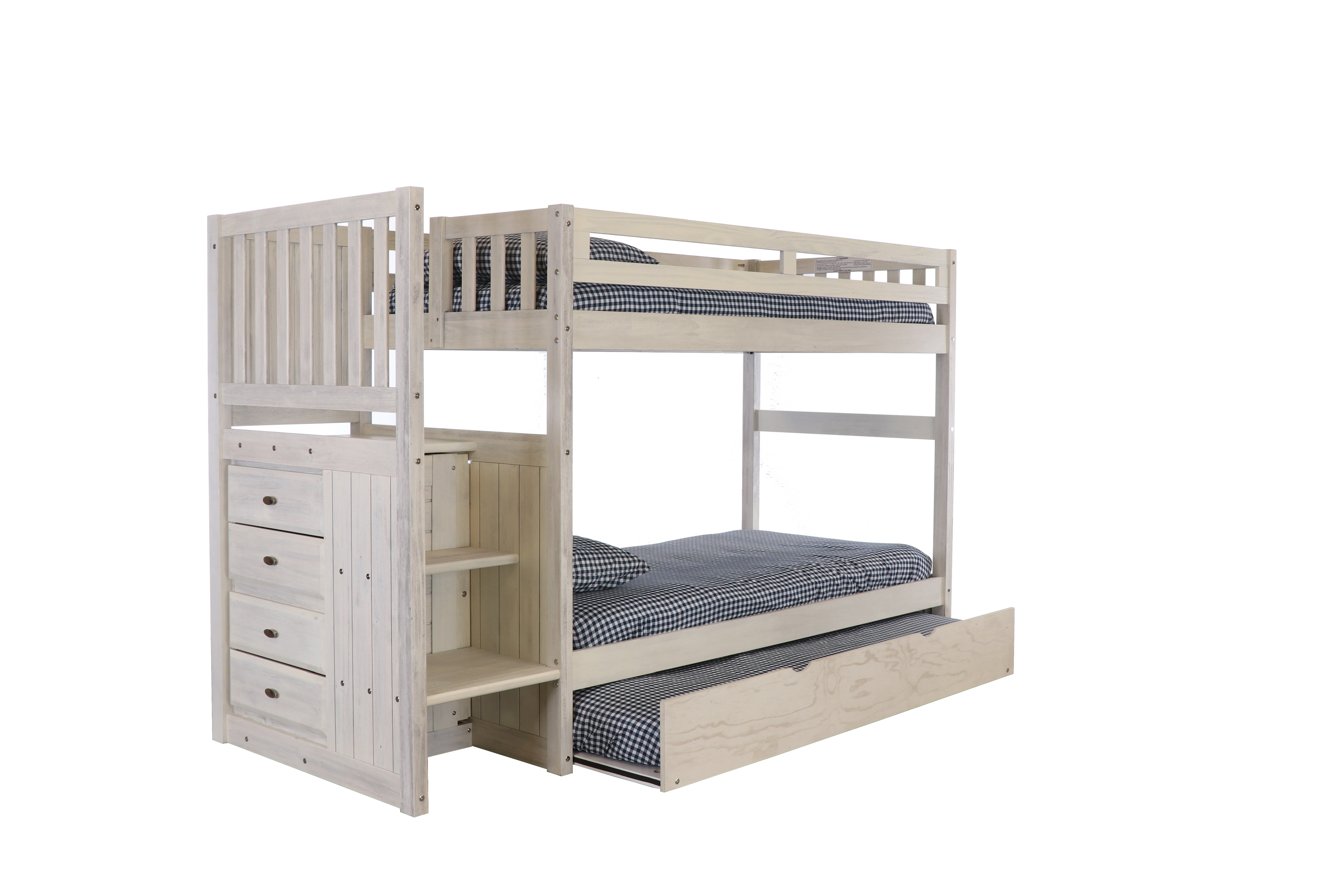 KD Ash Twin over Twin Stairbed with Trundle