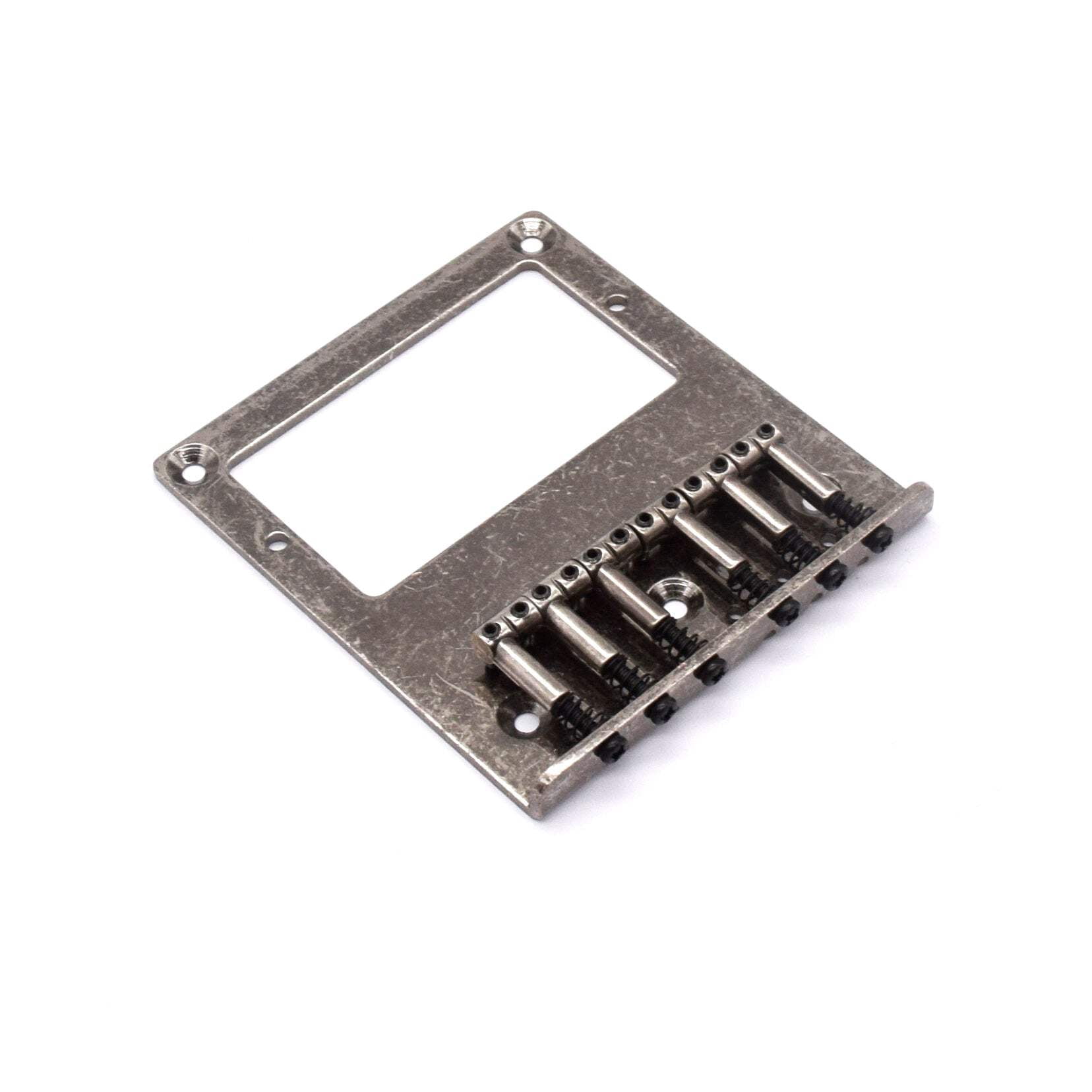 KD By AxLabs Tele®-style Bridge With Humbucker Mount - String-Through Top Or Body - Antique Silver