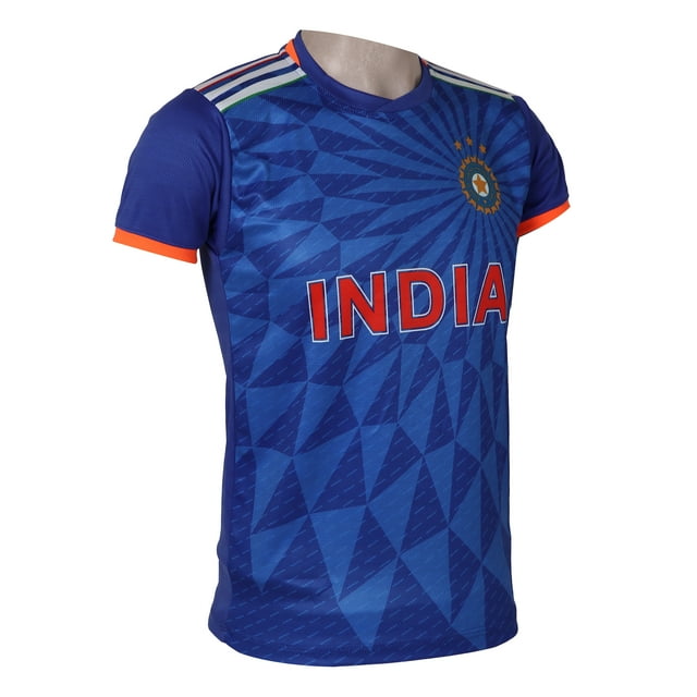 KD Cricket India Jersey World T20 Fan Supporter Jersey Cricket Uniform