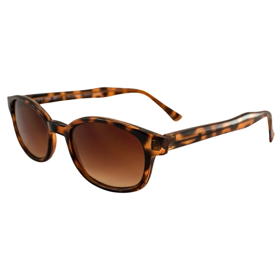 Kd Original Kd's Dark Tortoise Amber Polarized Motorcycle Sunglasses With Pouch