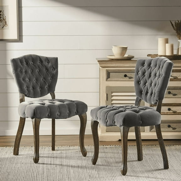 KD TUFTED CHAIR (WTHR)( SET OF 2 )