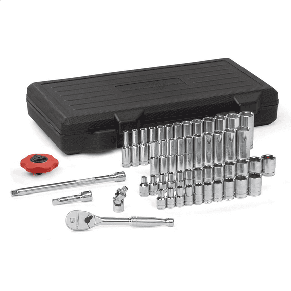 KD Tools 80300P, 1/4-inch Chrome Finish Socket Wrench & Set, 51 Piece
