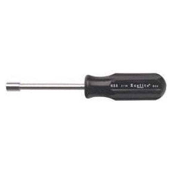 Xcelite HS6 Full Hollow Shaft Nutdriver, 6" Hole Depth, 3/16" Blade Diameter, 3-1/8" Working Length, Black Handle