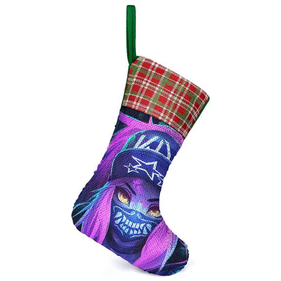 KDA Akali Christmas Stocking Santa Claus Stockings Xmax Gift Socks Christmas Tree Decoration Party Ornaments Hangings
