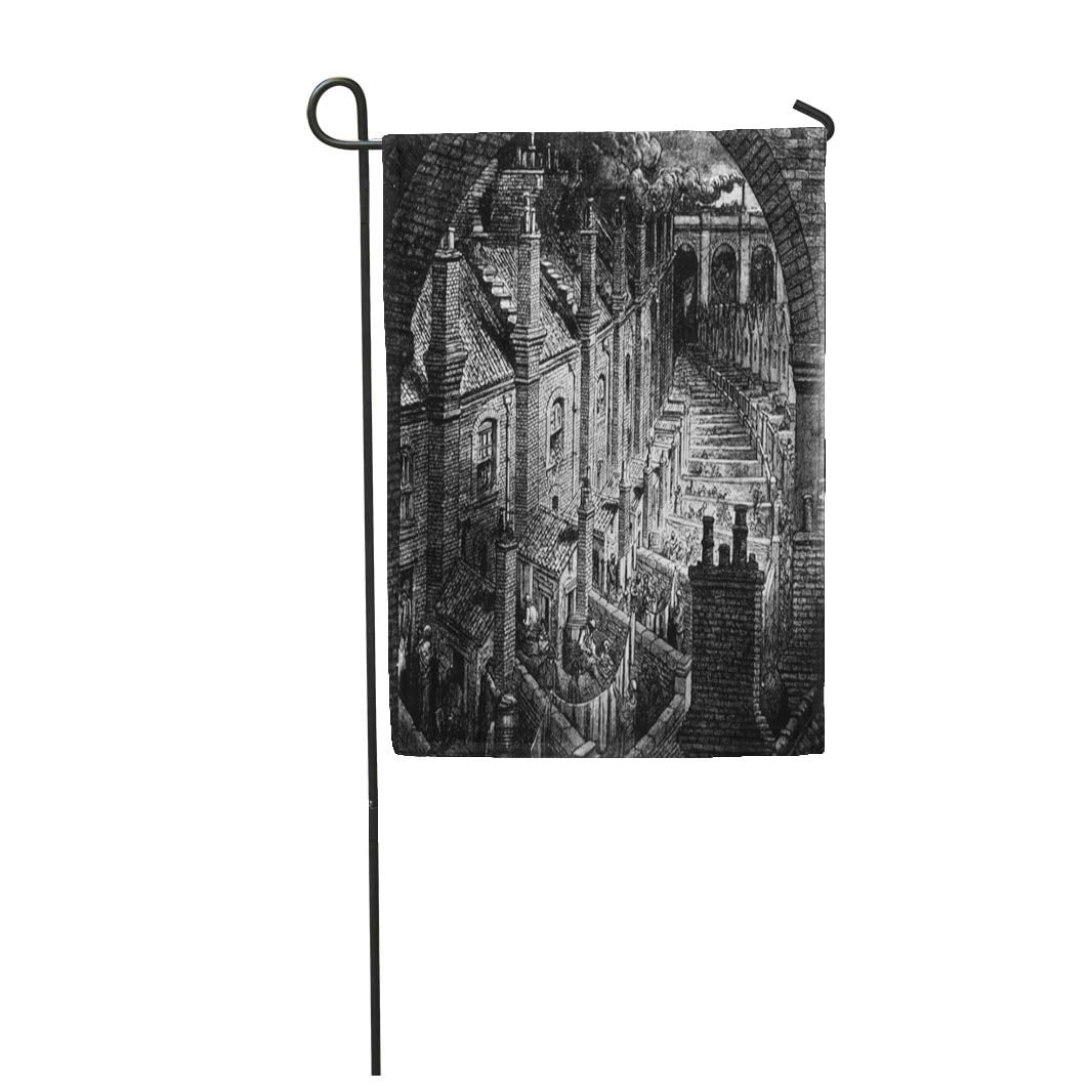 Slum Banner KDAGR 19Th Slums of London Engraving by Gustave Dore Ca 1850 Century ...