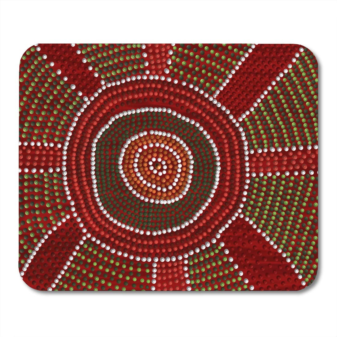 KDAGR Abstract Freehand in Aboriginal Dot Painting Depicting Meeting