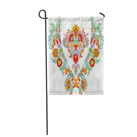 KDAGR Abstract Hungarian Folk Artistic Beautiful Culture Drawn Floral Hand Garden Flag Decorative Flag House Banner 28x40 inch