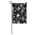 thumbnail image 1 of KDAGR Abstract White Punk Skull Mohawk Hair and Symbol Anarchy Garden Flag Decorative Flag House Banner 28x40 inch, 1 of 2
