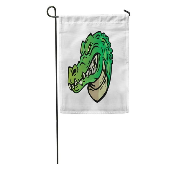 KDAGR Alligator Confidence Leadership Head Crocodile Character Angry Cartoon Mascot Garden Flag Decorative Flag House Banner 28x40 inch