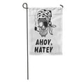 thumbnail image 1 of KDAGR Anchor of Skull Captain Inscription Ahoy Matey Hello Friend Beard Garden Flag Decorative Flag House Banner 28x40 inch, 1 of 2