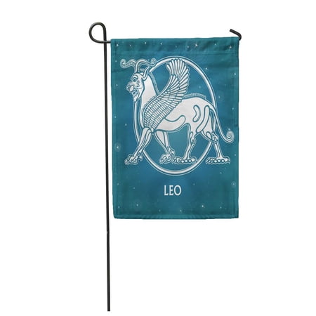 KDAGR Ancient Zodiac Sign Leo Character of Sumerian Mythology The Star Garden Flag Decorative Flag House Banner 12x18 inch