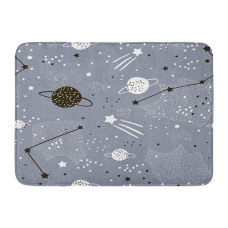 KDAGR Astrology Stars Constellations Planets and Childish Universe Great Pattern Space Doormat Floor Rug Bath Mat 23.6x15.7 inch