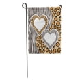 thumbnail image 1 of KDAGR Beige Zebra and Leopard Contrasts Patterns Beloved Hearts Form Garden Flag Decorative Flag House Banner 12x18 inch, 1 of 2