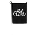 thumbnail image 1 of KDAGR Black Aloha Hand Lettering Custom Drawn Letters Hawaiian Language Greeting Garden Flag Decorative Flag House Banner 12x18 inch, 1 of 2