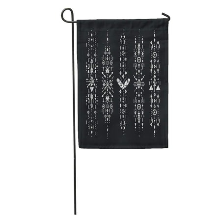 KDAGR Boho Patterns Stroke Line Arrow Feathers Geometric Symbols Aztec Flash Garden Flag Decorative Flag House Banner 12x18 inch