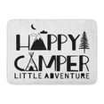 thumbnail image 1 of KDAGR Camp Happy Camper Adventure Arrow Baby Beach Blackandwhite Doormat Floor Rug Bath Mat 23.6x15.7 inch, 1 of 1