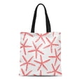 thumbnail image 1 of KDAGR Canvas Bag Resuable Tote Grocery Shopping Bags Colorful Abstract Red Sea Stars Watercolor Aloha Hawaii Party Design Aqualung Tote Bag, 1 of 1