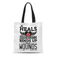 thumbnail image 1 of KDAGR Canvas Tote Bag Biblical He Heals the Brokenhearted and Binds Up Their Durable Reusable Shopping Shoulder Grocery Bag, 1 of 1