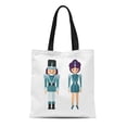 thumbnail image 1 of KDAGR Canvas Tote Bag Couple of Toys From Classic Christmas Ballet Nutcracker Flat Durable Reusable Shopping Shoulder Grocery Bag, 1 of 1